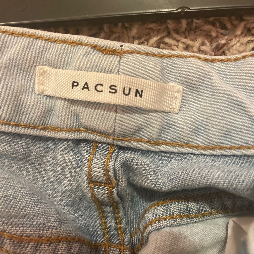 pacsun patched jeans